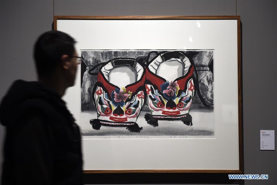 #CHINA-HANGZHOU-WATERCOLOR BLOCK PRINTING-EXHIBITION (CN)