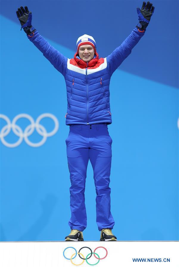 (SP)OLY-SOUTH KOREA-PYEONGCHANG-SPEED SKATING-MEN'S 500M-MEDAL CEREMONY