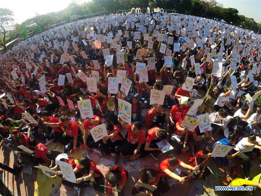 THE PHILIPPINES-QUEZON CITY-GUINNESS WORLD RECORD-LARGEST ART LESSON