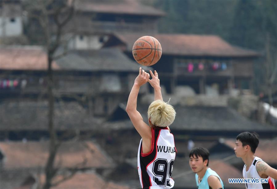 CHINA-GUANGXI-RONGSHUI-MIAO VILLAGE-BASKETBALL (CN)