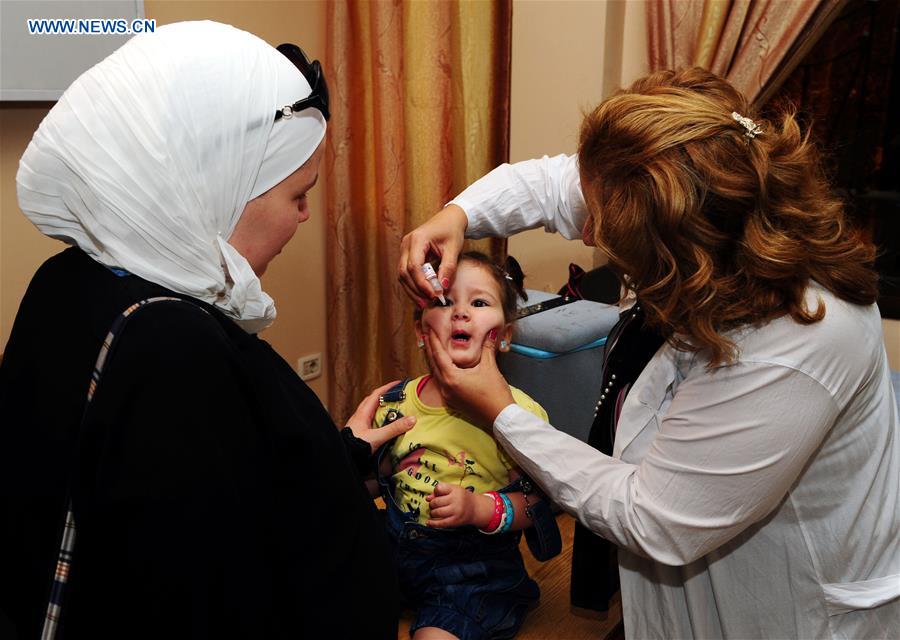 SYRIA-DAMASCUS-VACCINATION