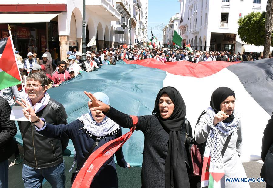 MOROCCO-RABAT-NAKBA DAY-RALLY