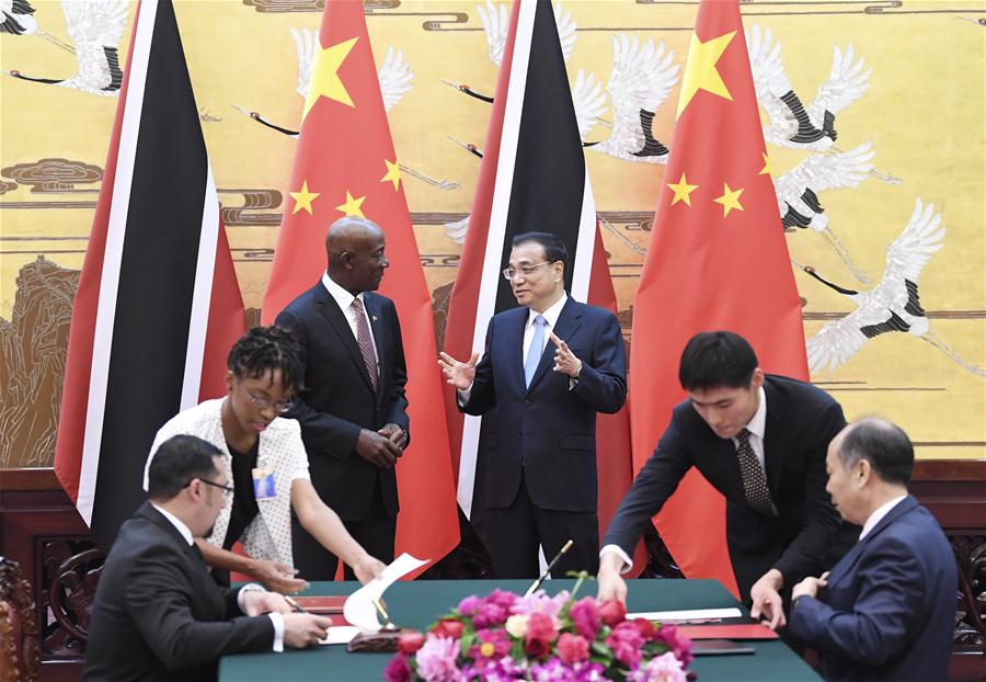 CHINA-BEIJING-LI KEQIANG-TRINIDAD AND TOBAGO-TALKS (CN)