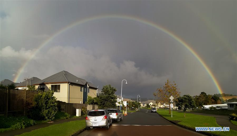 NEW ZEALAND-AUCKLAND-WEATHER-RAINBOW