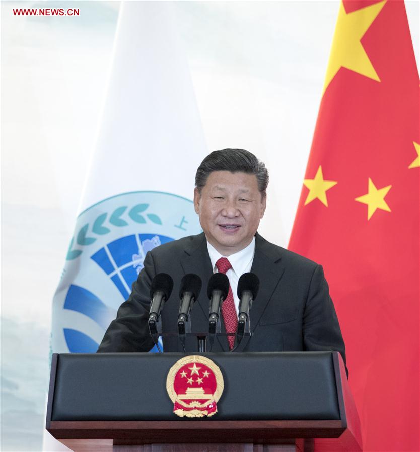 (SCO SUMMIT) CHINA-QINGDAO-XI JINPING-SCO-BANQUET (CN)