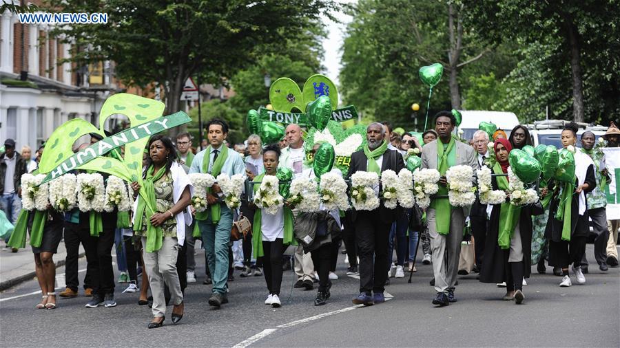 BRITAIN-LONDON-GRENFELL TOWER-FIRE-ONE YEAR ANNIVERSARY