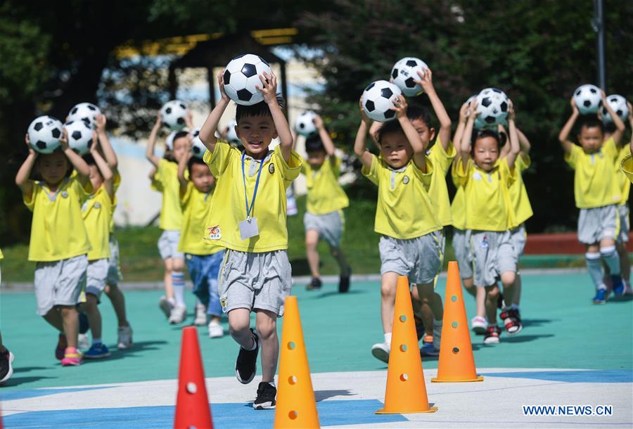 CHINA-ZHEJIANG-CHANGXING-CHILDREN-FOOTBALL (CN)