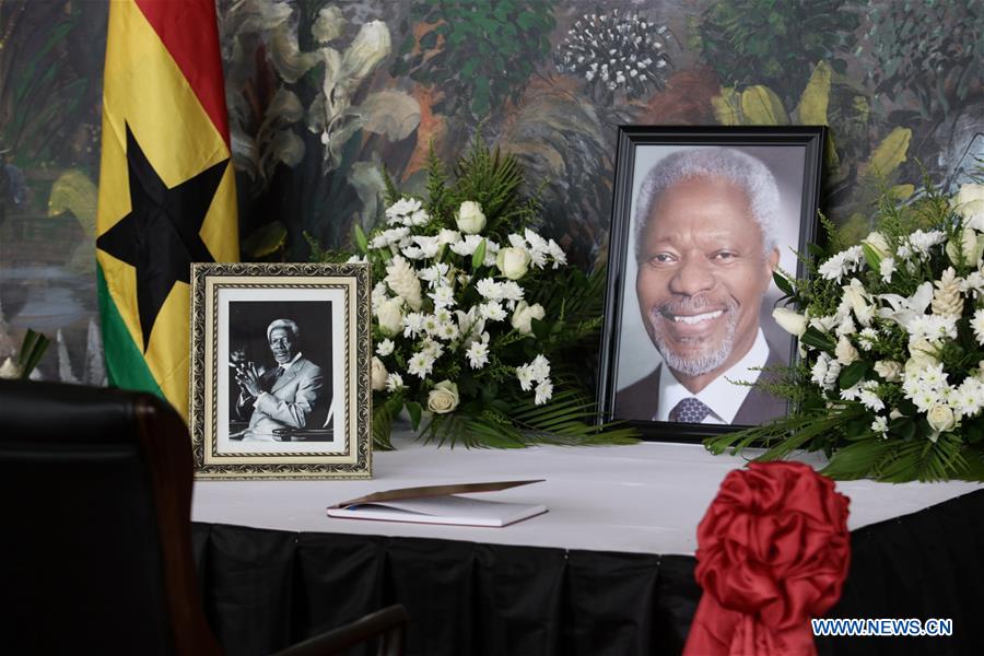 GHANA-ACCRA-UN-FORMER SECRETARY-GENERAL-ANNAN-CONDOLENCE