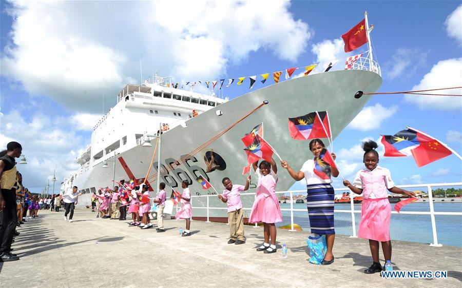 ANTIGUA AND BARBUDA-ST. JOHN'S-CHINESE NAVY-PEACE ARK-VISIT