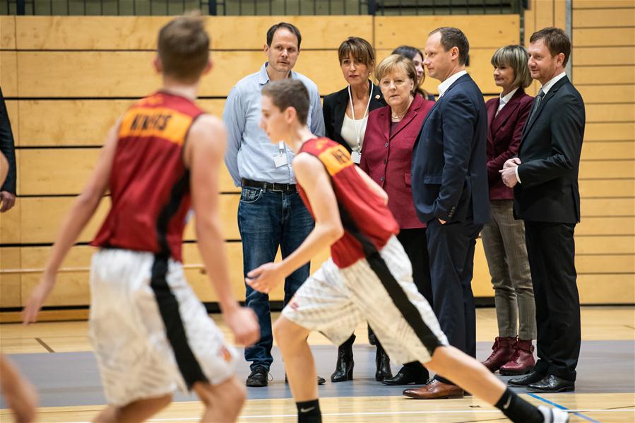 GERMANY-CHEMNITZ-CHANCELLOR-ANGELA MERKEL-VISIT