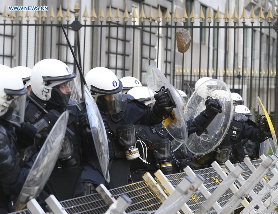 BELGIUM-BRUSSELS-YELLOW VEST-PROTEST