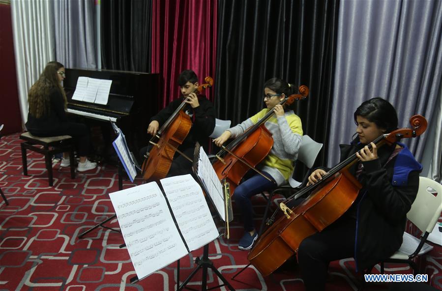 MIDEAST-GAZA-MUSIC-SCHOOL