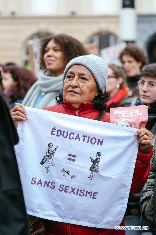 BELGIUM-BRUSSELS-WOMEN-STRIKE