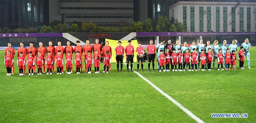 (SP)CHINA-WUHAN-FOOTBALL-INTERNATIONAL WOMEN'S FOOTBALL TOURNAMENT WUHAN 2019-CHINA VS RUSSIA (CN)