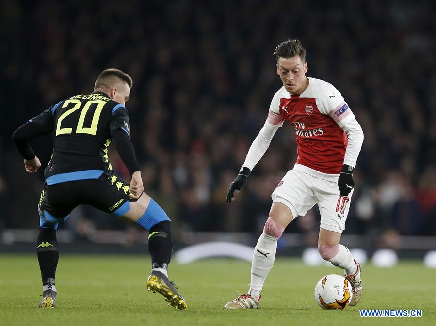 (SP)BRITAIN-LONDON-FOOTBALL-EUROPA LEAGUE-ARSENAL VS NAPOLI