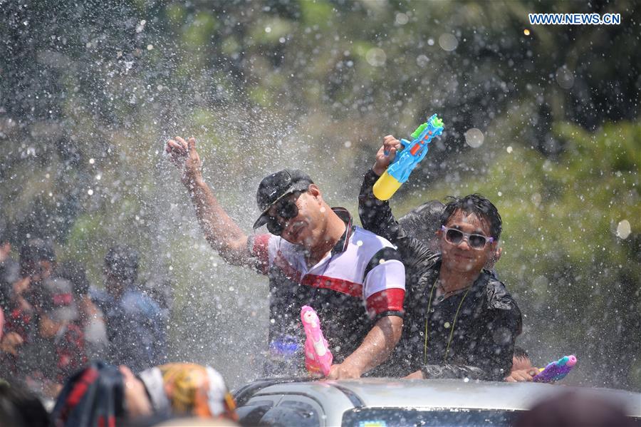 MYANMAR-YANGON-WATER FESTIVAL