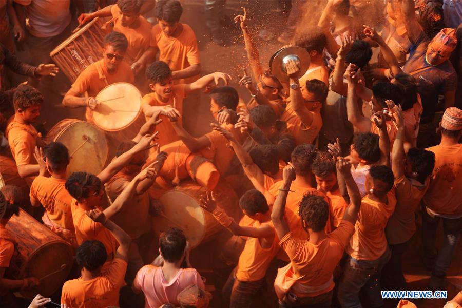 NEPAL-BHAKTAPUR-SINDHOOR JATRA FESTIVAL