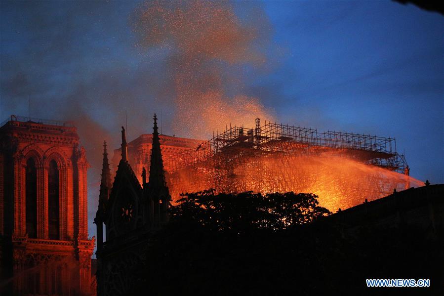 FRANCE-PARIS-NOTRE DAME CATHEDRAL-FIRE