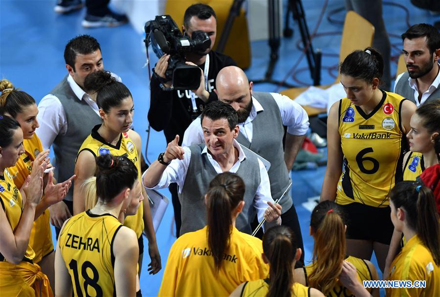 (SP)TURKEY-ISTANBUL-VOLLEYBALL-TURKISH WOMEN LEAGUE-VAKIFBANK VS ECZACIBASI