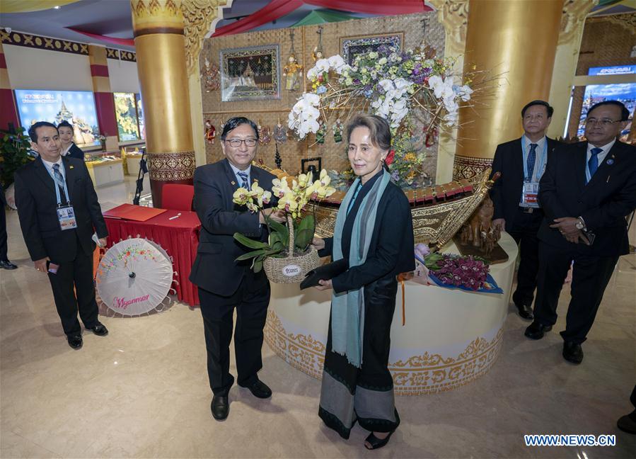 (EXPO 2019)CHINA-BEIJING-HORTICULTURAL EXPO-MYANMAR GARDEN-AUNG SAN SUU KYI-VISIT (CN)