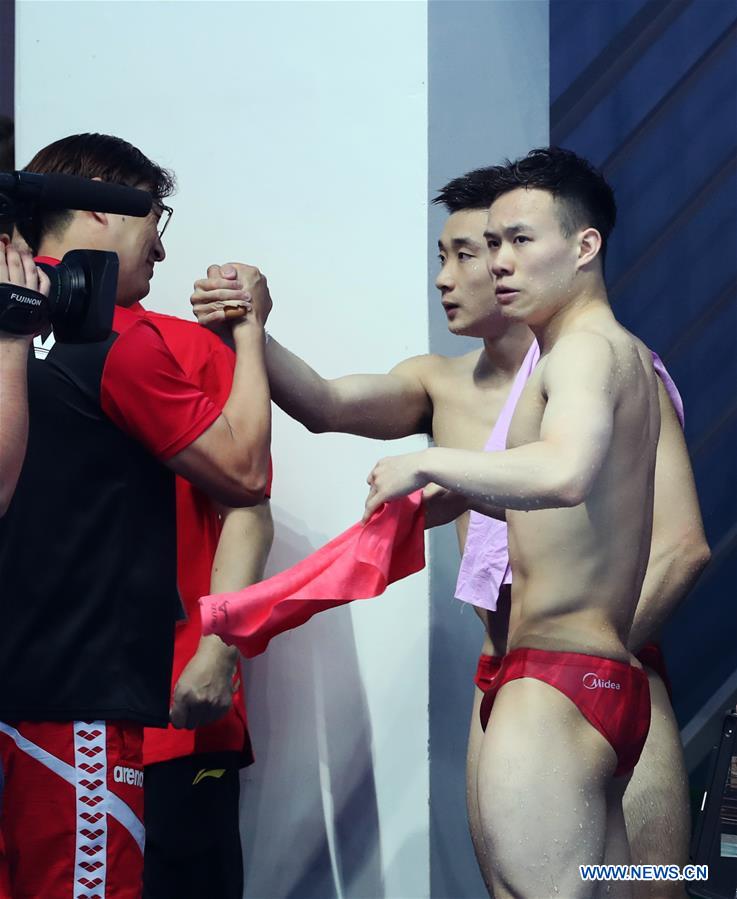 (SP)SOUTH KOREA-GWANGJU-FINA WORLD CHAMPIONSHIPS-DIVING-MEN'S 3M SPRINGBOARD SYNCHRONISED