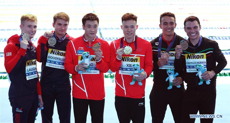 (SP)SOUTH KOREA-GWANGJU-FINA WORLD CHAMPIONSHIPS-DIVING-MEN'S 3M SPRINGBOARD SYNCHRONISED