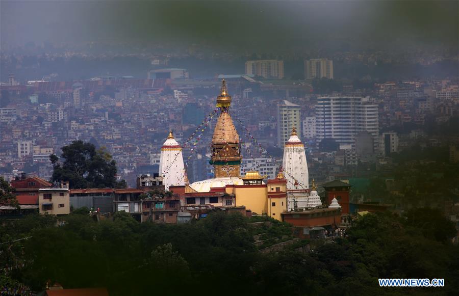 NEPAL-KATHMANDU-SWAYAMBHUNATH STUPA-VIEW