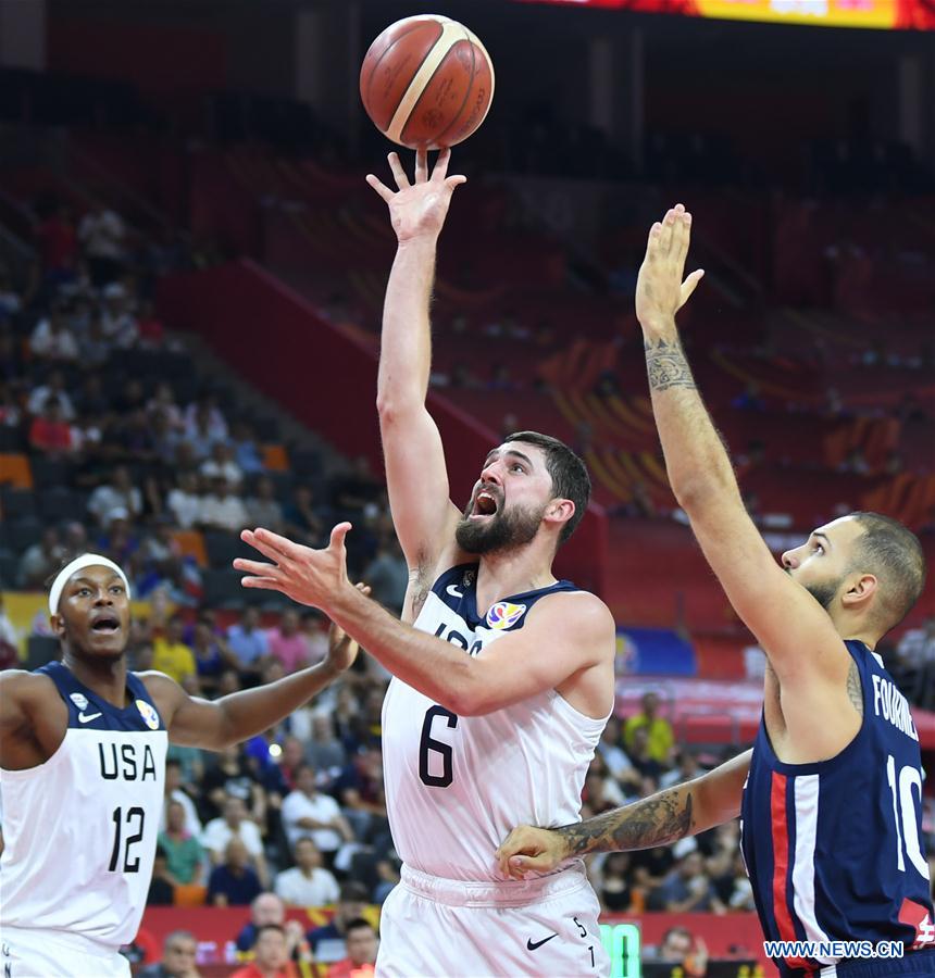 (SP)CHINA-DONGGUAN-BASKETBALL-FIBA WORLD CUP-QUARTER FINAL-USA VS FRANCE (CN)