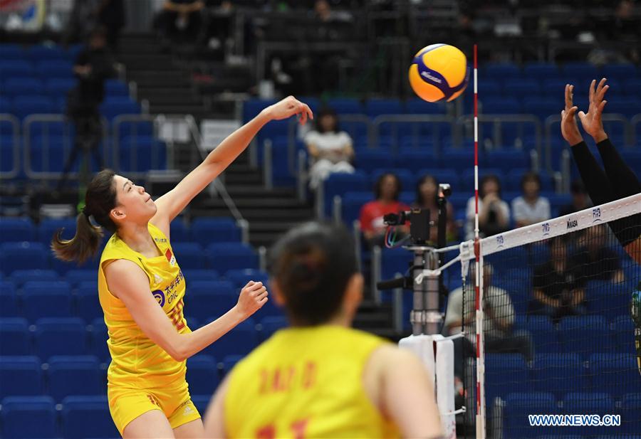 (SP)JAPAN-YOKOHAMA-VOLLEYBALL-WOMEN'S WORLD CUP-CHN VS CMR