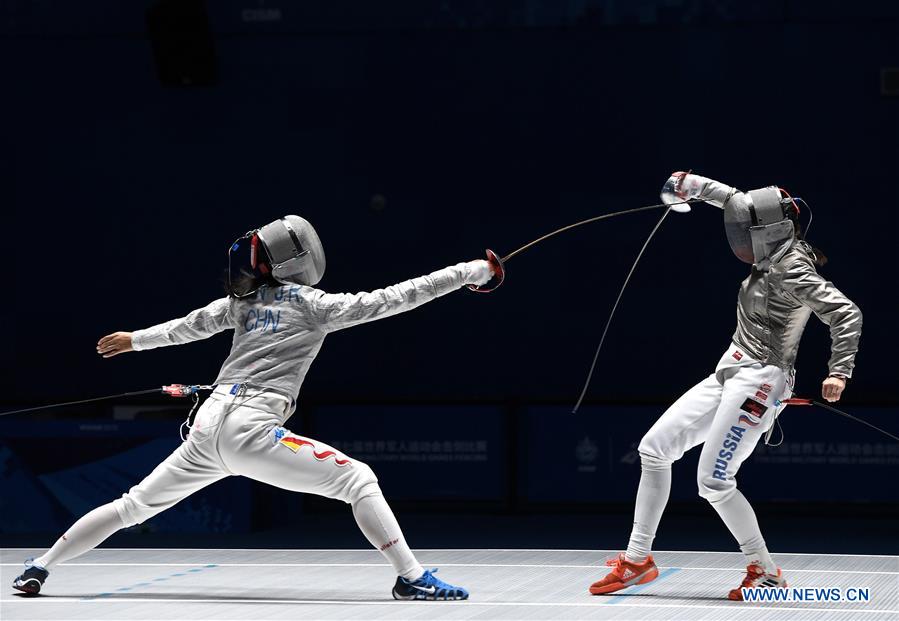 (SP)CHINA-WUHAN-7TH MILITARY WORLD GAMES-FENCING