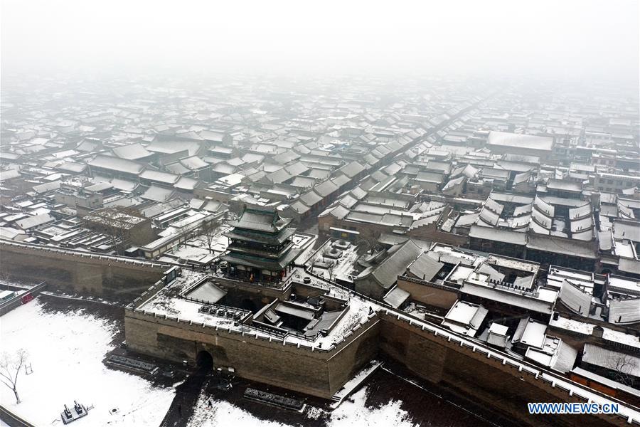 CHINA-SHANXI-PINGYAO-ANCIENT CITY-SNOWFALL (CN)